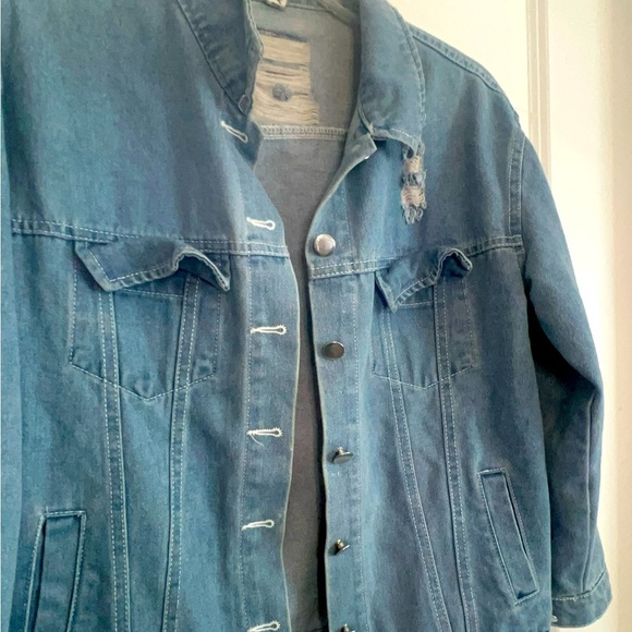Aieryiyi - Blackhole Distressed‎ Denim Jacket - Picture 3 of 7